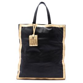 Tote Bottega Veneta em pele de cordeiro preta Outro