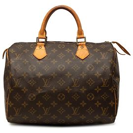 Louis Vuitton Brown Monogram Speedy 30 Castaño
