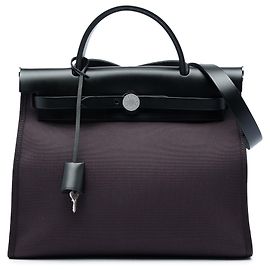 Hermès Purple Toile H Berline Herbag Zip 31 Autre Violet