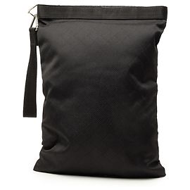 Bottega Veneta Black Nylon Intrecciato Effect Clutch Black