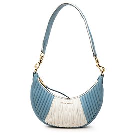 Bolso de hombro Rider Miu Miu de napa acolchada bicolor azul Azul Otro