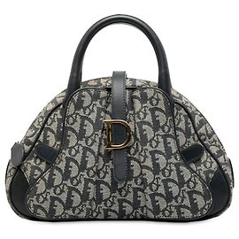 Borsa Bowler Diorissimo Trotter Canvas Double Saddle Mini Blu Dior Blu