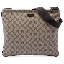 Bolsa Tiracolo Gucci Beige GG Supreme Bege