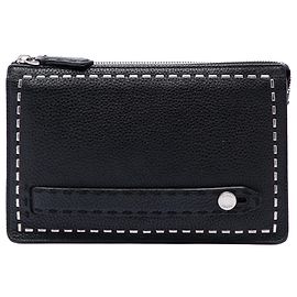Fendi Black Leather Selleria Clutch Black