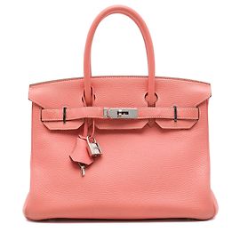 Hermès Orange Clemence Birkin Retourne 30 Orange Angeln