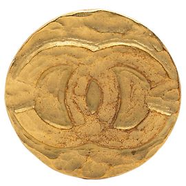 Chanel Coco Mark Round Vintage Brooch 94A Golden