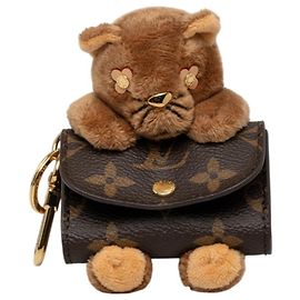 Louis Vuitton Monogram Flower Handbag Charm Brown