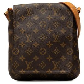 Bolso de hombro corto Louis Vuitton Monogram Musette Salsa Castaño