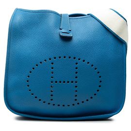 Hermès Borsa a tracolla Hermes Evelyne 3 GM Blu