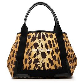 Bolsa Cabas S Balenciaga Navy Marrom