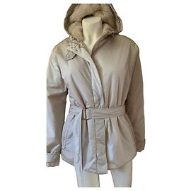 Autre Marque 'S Max Mara The Cube Beige Nylon Belted Jacket Beige