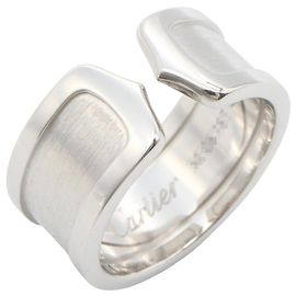 Cartier C2 Band Ring in 18K White Gold Golden