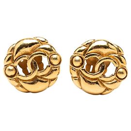 Chanel Coco Mark Clip-Ohrringe Golden
