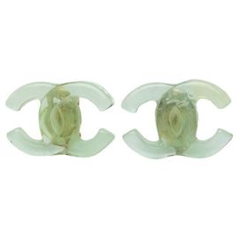 Boucles d'oreilles clips Chanel Coco Mark Doré Autre Vert