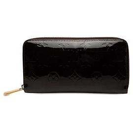 Louis Vuitton Monogram Vernis Zippy Wallet Dark red Purple Monogram