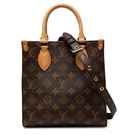 Borsa Louis Vuitton Monogram Sac Plat BB Marrone Monogramma