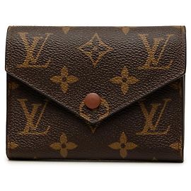 Louis Vuitton Monogram Tri-fold Geldbörse Braun Monogramm