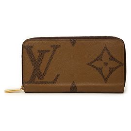 Louis Vuitton Monogram Giant Reverse Zippy Wallet Brown Monogram