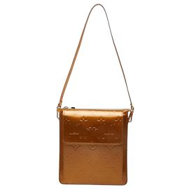 Sac à épaule Louis Vuitton Monogram Vernis Mott Marron Bronze