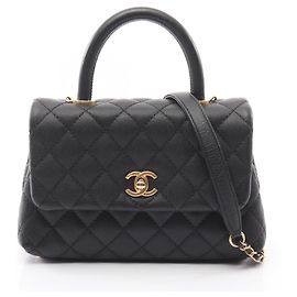 Borsa Chanel Coco Handle Flap Matelassé Nero