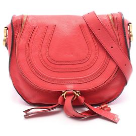 Bolsa de ombro Chloé Marcie em couro vermelho Vermelho