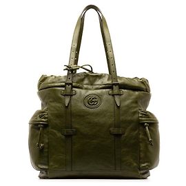 Tote Bag con Coulisse Gucci Double G Verde