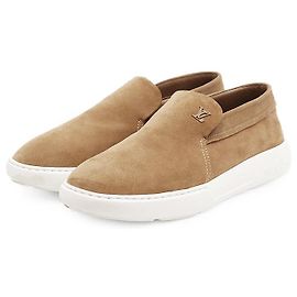 Mocassins de camurça Louis Vuitton Pacific Line Marrom Branco