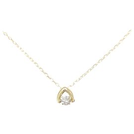 Autre Marque Au750 Diamond Necklace Golden