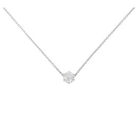 Autre Marque Pt950 Pt850 Diamond Necklace Silvery