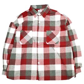 Autre Marque B omnivore BLOCK CHECK SHIRTS Chemise en flanelle Rouge