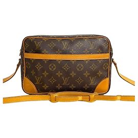 Sac à épaule Louis Vuitton Trocadero Monogram en cuir Marron Bronze