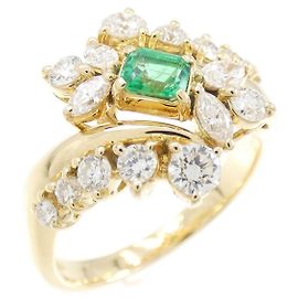Autre Marque Ginza Tanaka Au750 Smaragdring Golden