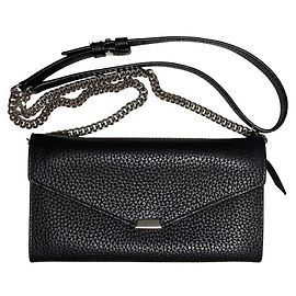 Autre Marque Portafoglio in pelle All Saints Captain Chain Nero