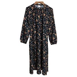 Autre Marque bulle de savon Vestido Largo con Estampado Floral Negro