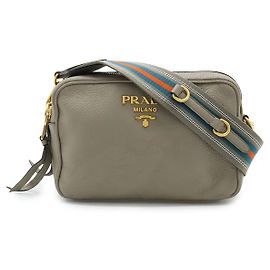 Bolsa de Ombro 2way em Couro Prada 1BH082 Marrom