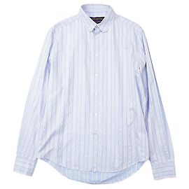 Chemise en coton à rayures et chaîne logo LV Louis Vuitton Bleu Autre