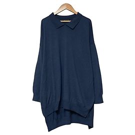 Autre Marque mizuiroind Tricô Oversized com Colarinho Azul