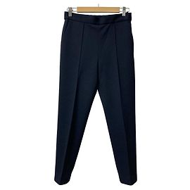 Autre Marque Pantalon ESTNATION à plis centraux et fermeture éclair latérale Bleu Bleu Marine