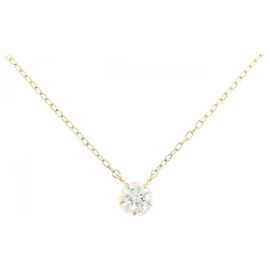 Autre Marque Au750 Diamond Necklace Golden
