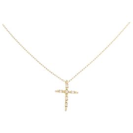 Autre Marque Collana Croce Diamanti Au750 D'oro
