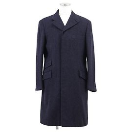 Hermès Chester Coat 100% Alpaca Coat 48 Blue Navy blue
