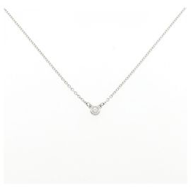 Tiffany & Co. By the Yard 925 Silver Diamond Necklace Silvery