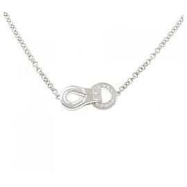 Cartier Agrafe 750 White Gold Halskette Silber