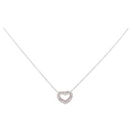 Autre Marque Au750 White Gold Pink Diamond Necklace Pink
