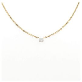 Autre Marque Au750 Diamond Necklace Golden
