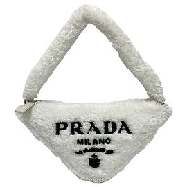 Mini Bolsa Tote Prada Terry Branca Branco