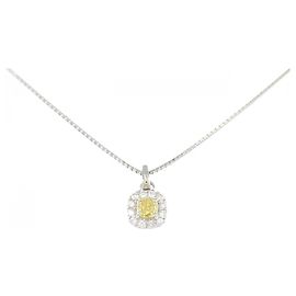Autre Marque Collier en platine et diamants Argenté