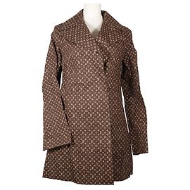 Trench Coat de Algodão Monogram Louis Vuitton Marrom