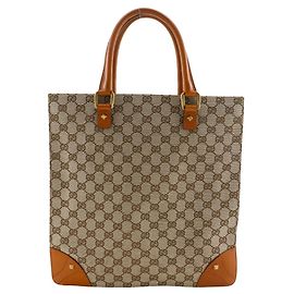 Gucci GG Canvas Tote Bag Brown