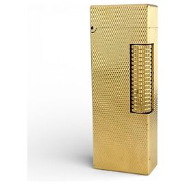 Alfred Dunhill Accendino Dunhill Square Diamond Head Accessorio per fumatori D'oro